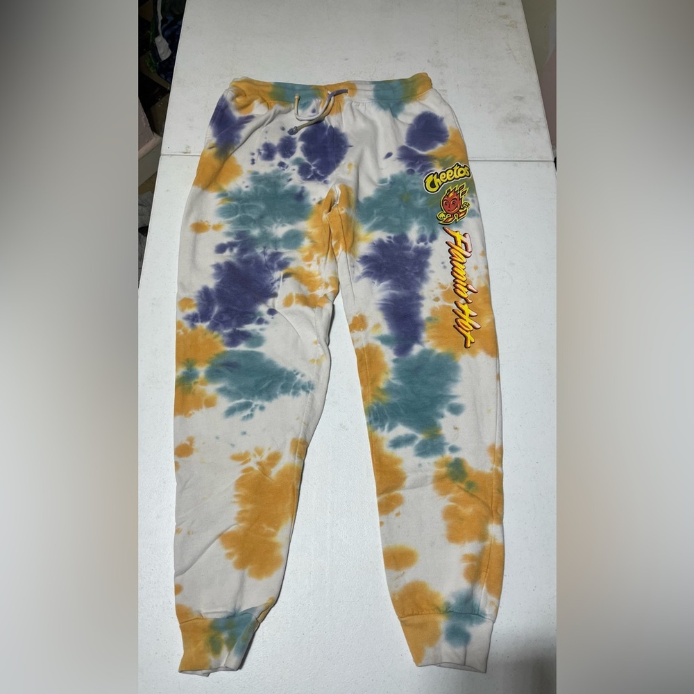Hot Cheetos Tie-Dye Track Pants with Cheetos Logo